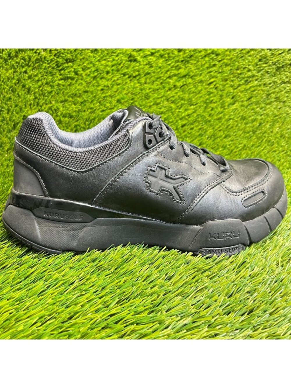 Kuru Kinetic 2.0 Womens Size 9D Black Athletic Running Leather Shoes Sneakers